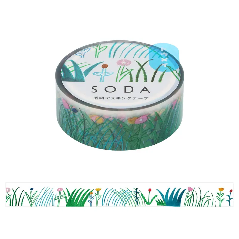 King Jim HITOTOKI SODA Clear Tape - Kusamaru [15mm]