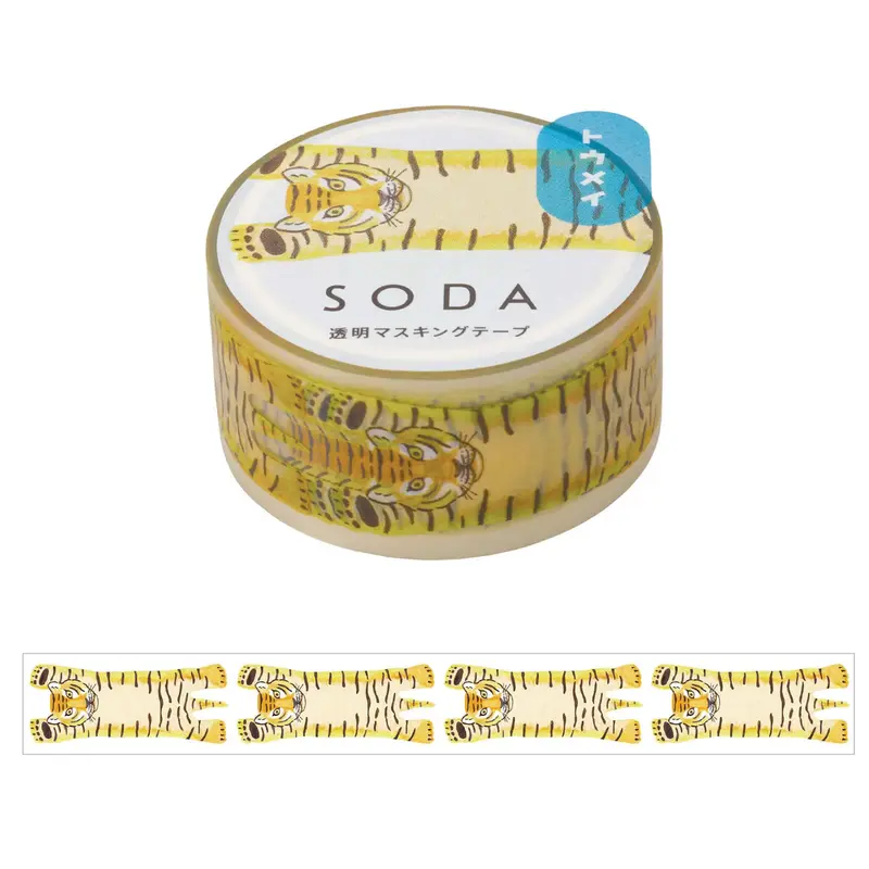 King Jim HITOTOKI SODA Clear Tape - Tiger 2 [20mm]