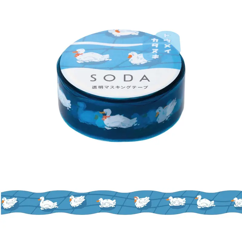 King Jim HITOTOKI SODA Die Cut Clear Tape - Duck Pond [15mm]