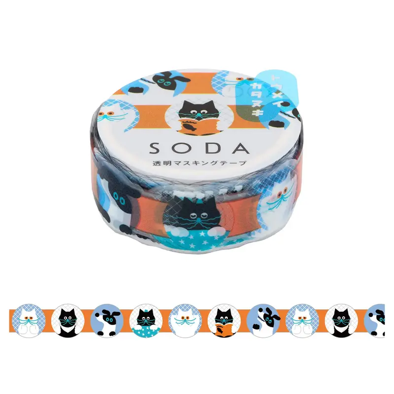 King Jim HITOTOKI SODA Die Cut Clear Tape - Face [15mm]