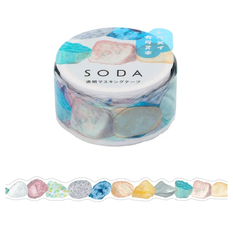 King Jim HITOTOKI SODA Die Cut Clear Tape - Stone [20mm]