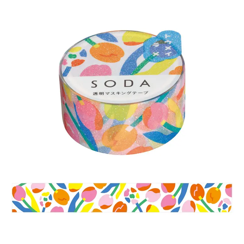 King Jim HITOTOKI SODA Glitter Tape - Tulip [20mm]