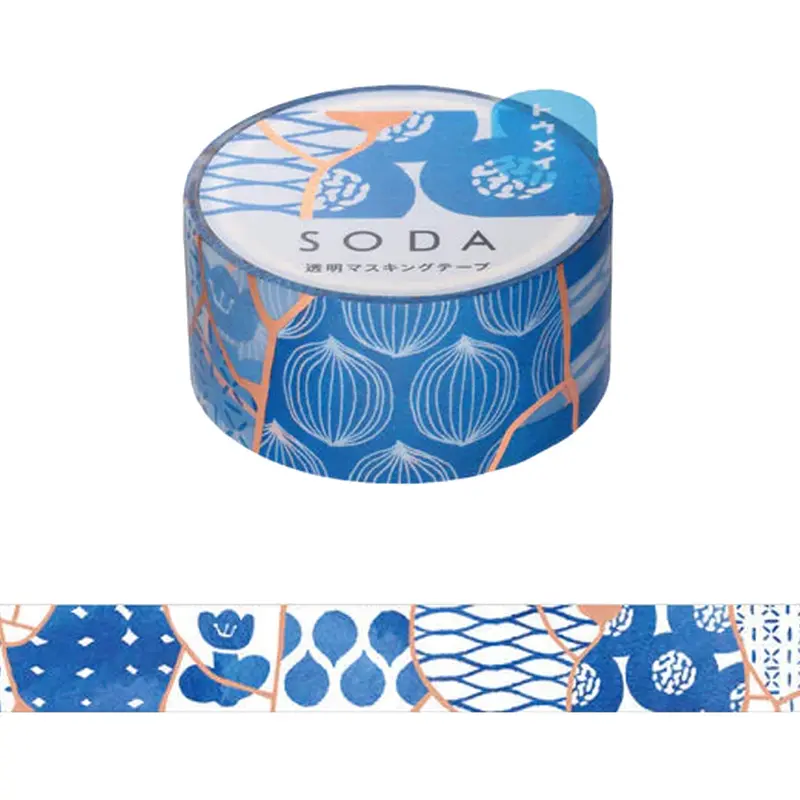 King Jim HITOTOKI SODA Pink Gold Foil Transparent Tape - Ceramics [20mm]