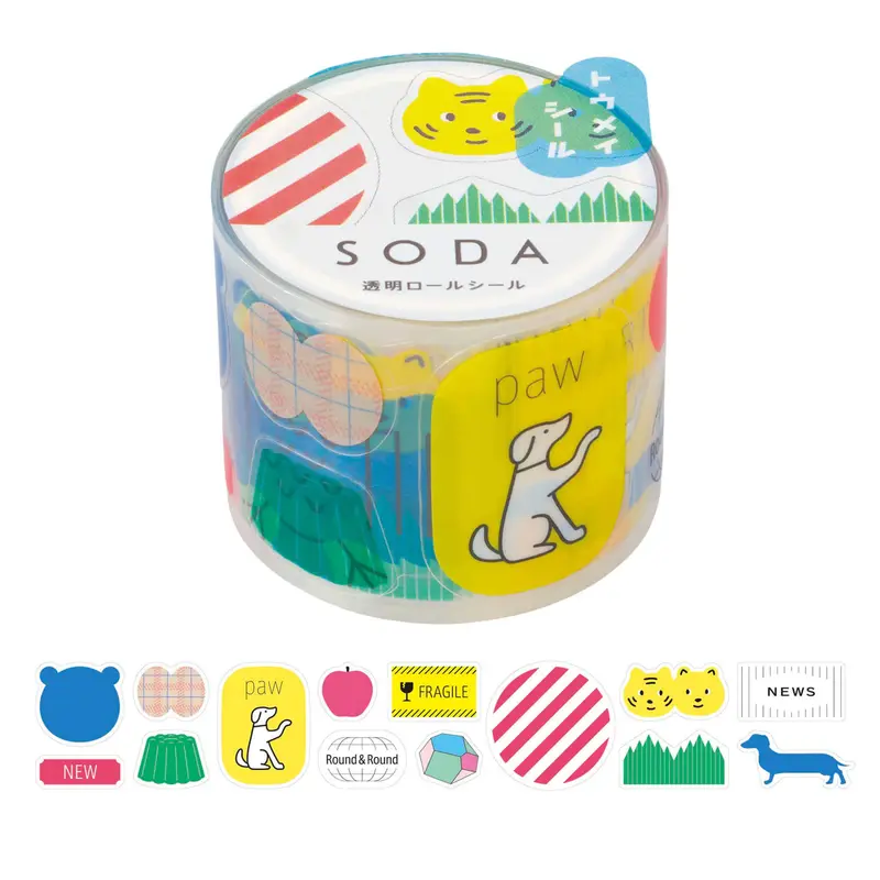 King Jim HITOTOKI SODA Roll Sticker - Variety [30mm]
