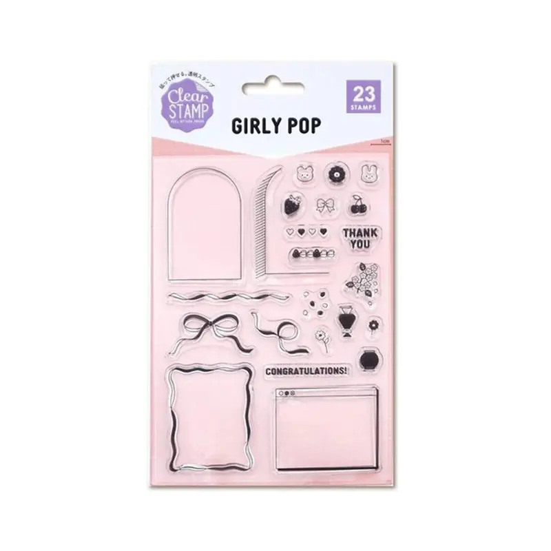 Kodomo no Kao Clear Stamp Sheet - Girly Pop