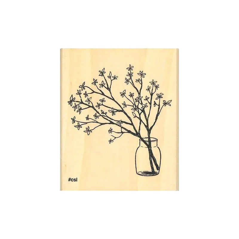 Kodomo no Kao I Love Stamp Series - Leafy Branches in a Vase