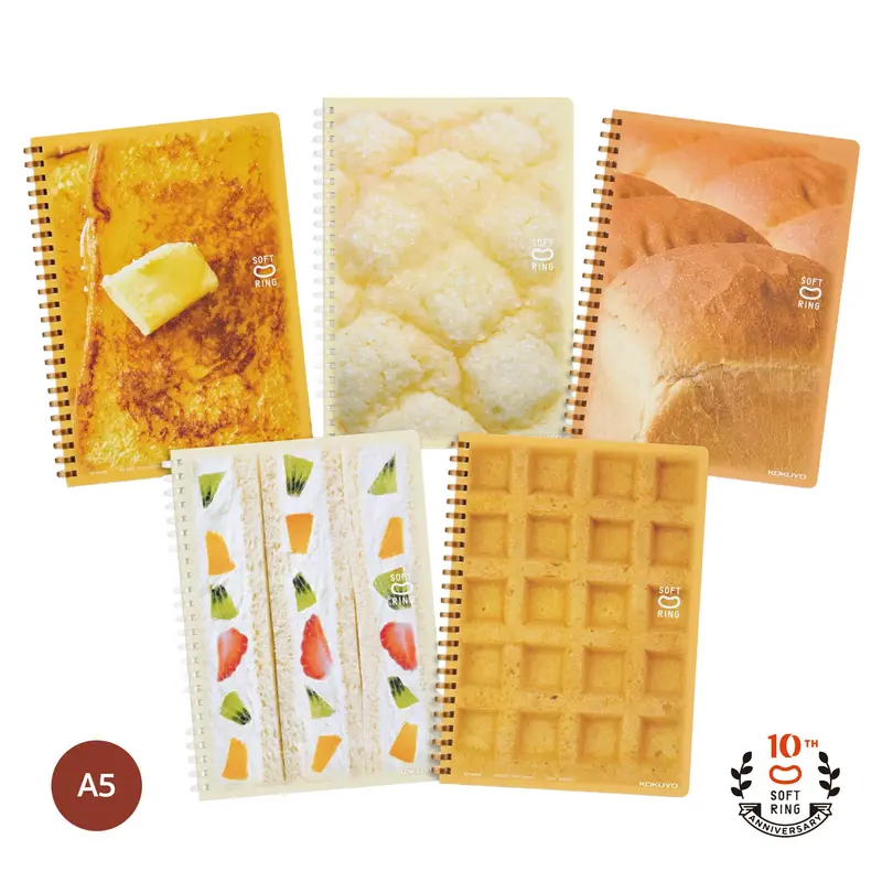 Kokuyo Soft Ring Notebook 10th Anniversary Edition Soft Bakery A5