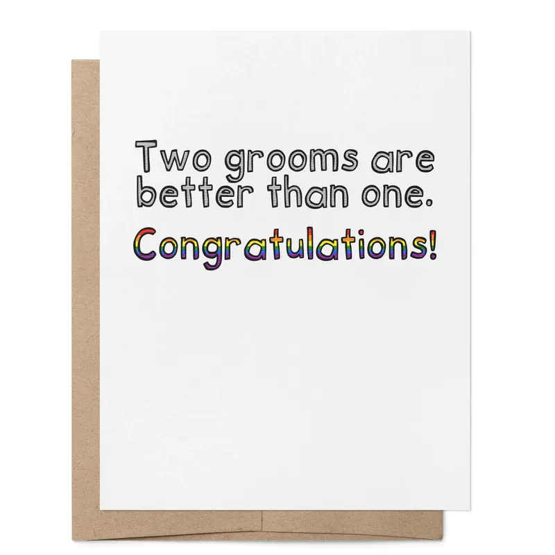 Kort - Two grooms are better than one.