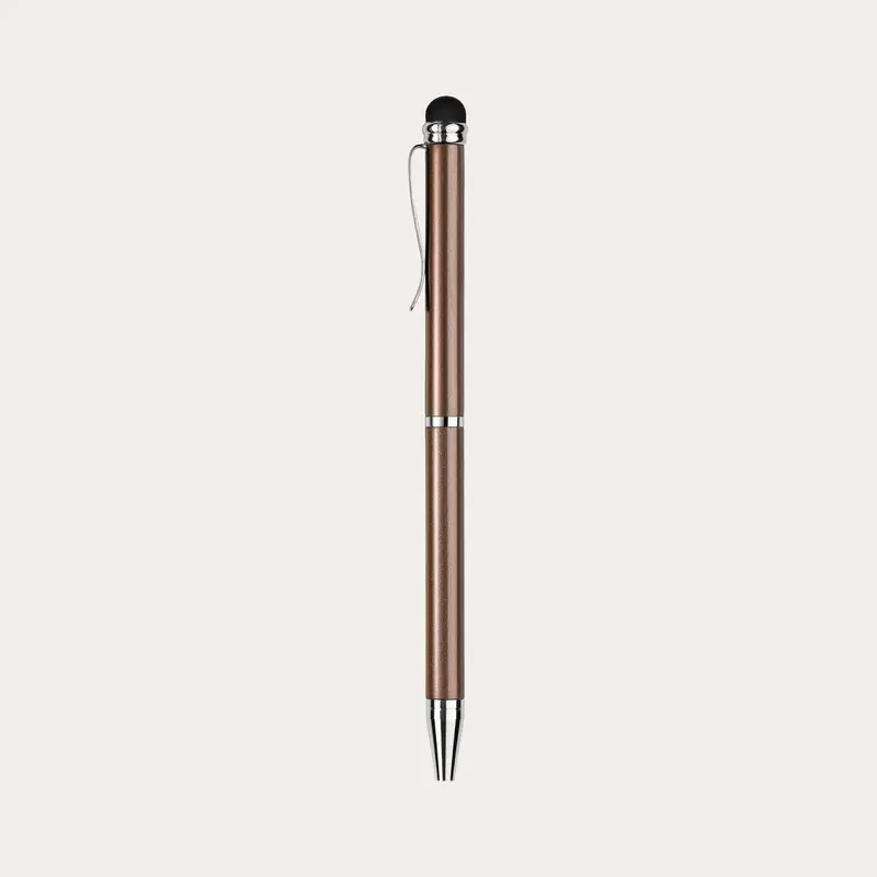 Kulpenna mini touch metallic brun