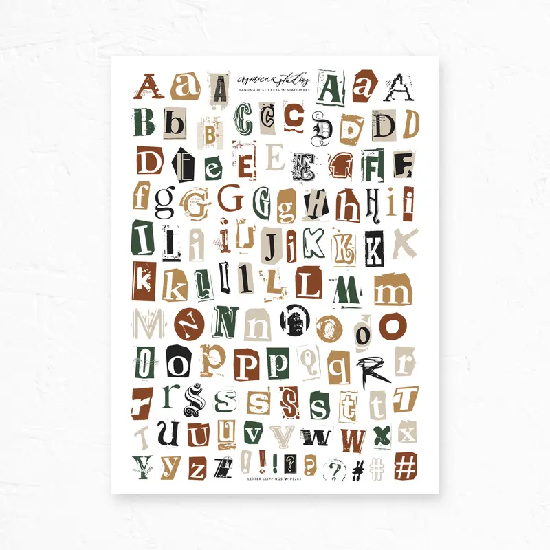 Letter Clippings - Stickers