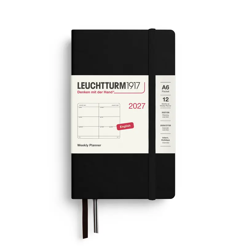 Leuchtturm kalender 2027 A6 Hard Cover Weekly Planner