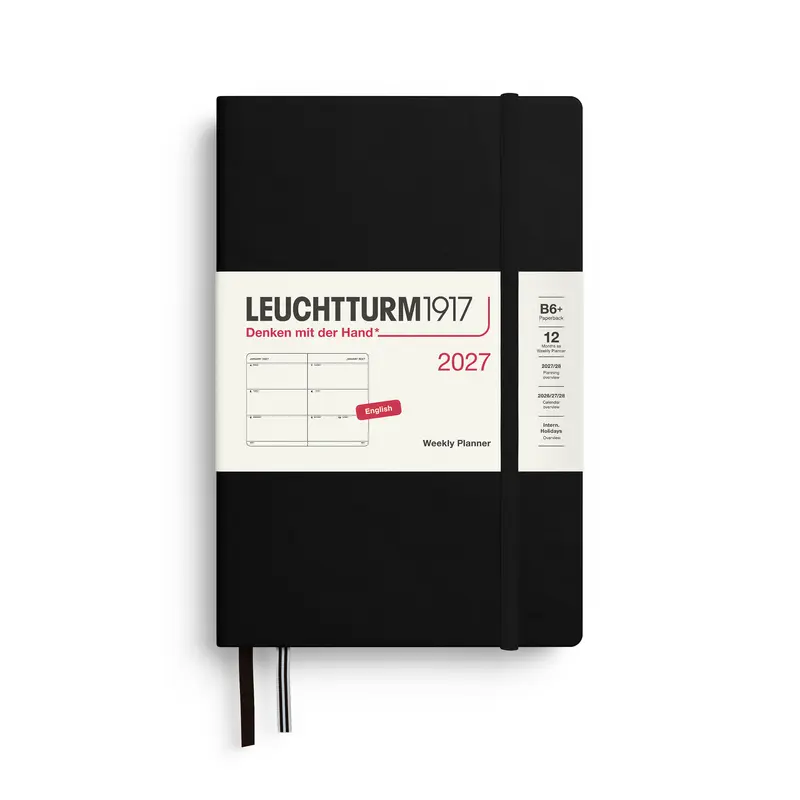 Leuchtturm kalender 2027 B6+ Hard Cover Weekly Planner