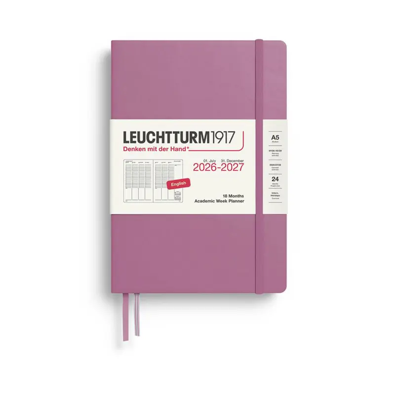 Leuchtturm Kalender 26/27 Dusty Rose (A5)