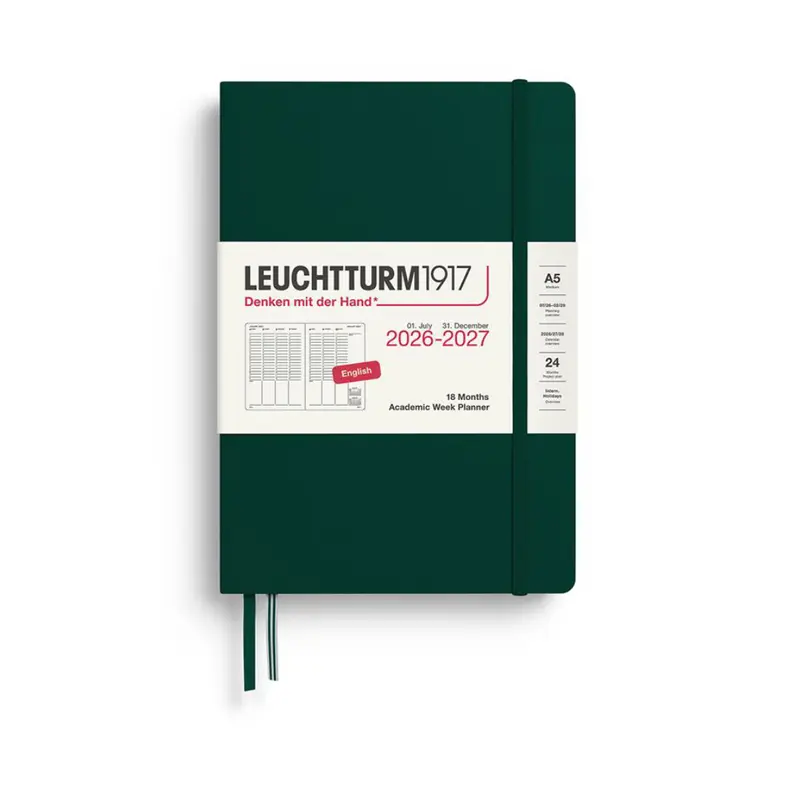 Leuchtturm Kalender 26/27 Forest Green (A5)