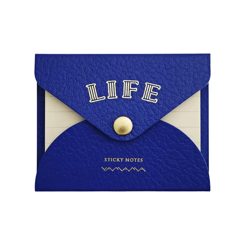 Life × YAMAMA Sticky Notes with Cover - Blue / Ruled
