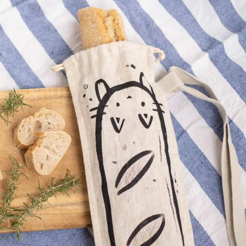 Linen bread bags - Bread cats (PRE-ORDER, SHIPPED NOV 2026)