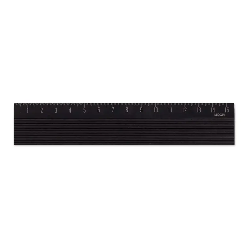 Linjal Aluminum Ruler Non-Slip 15 cm