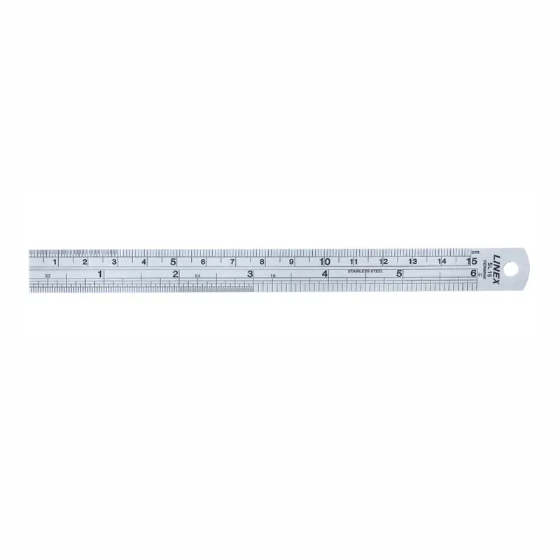 Linjal stål 15 cm