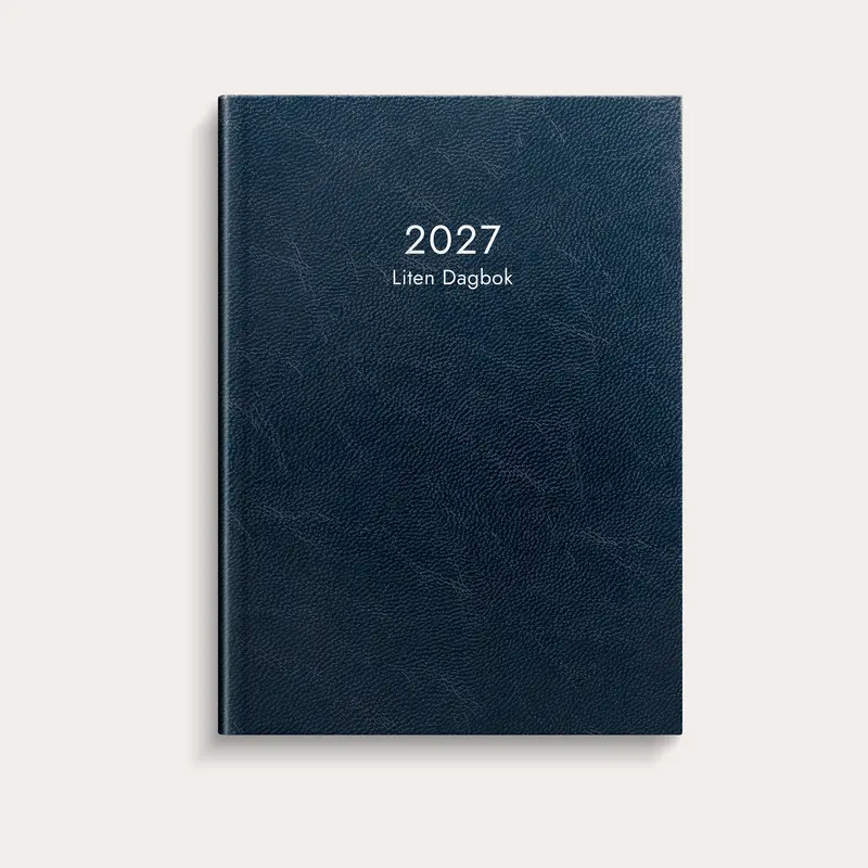 Liten Dagbok 2027 blått konstläder