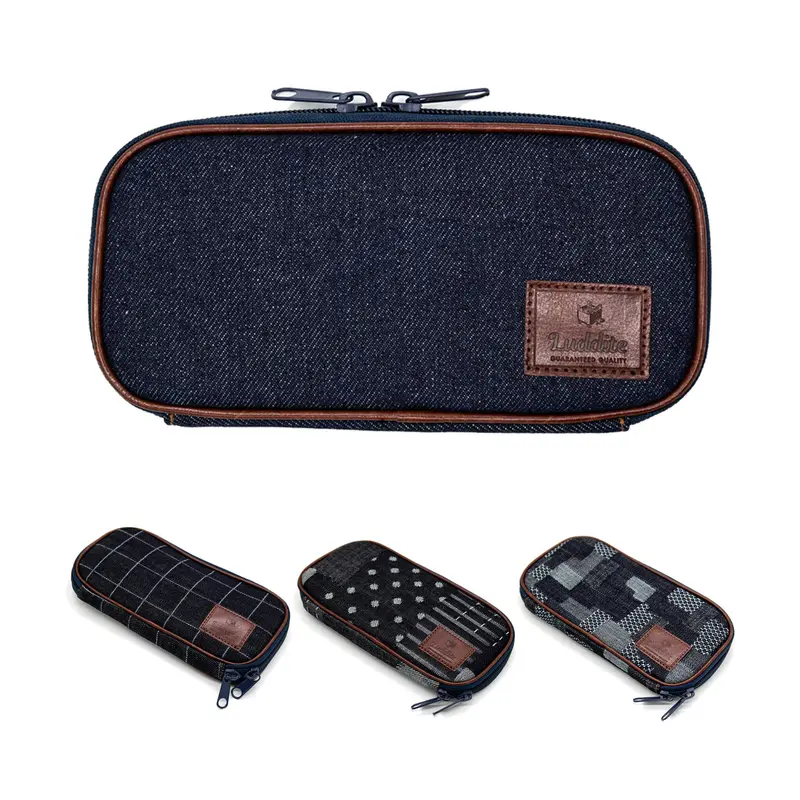 Luddite Denim Round Zip Pen Case