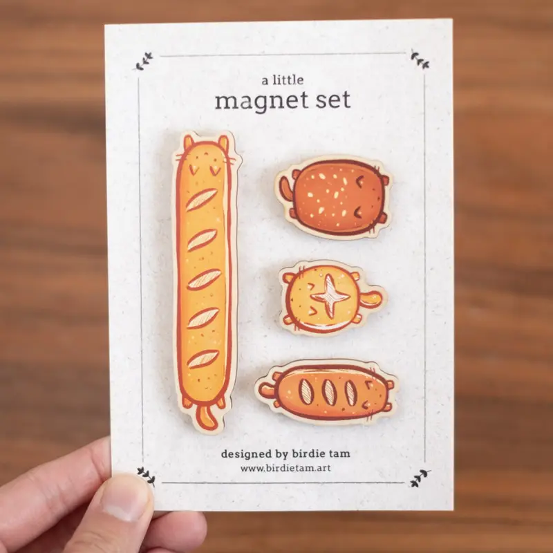 Magnet set - Bread Cats