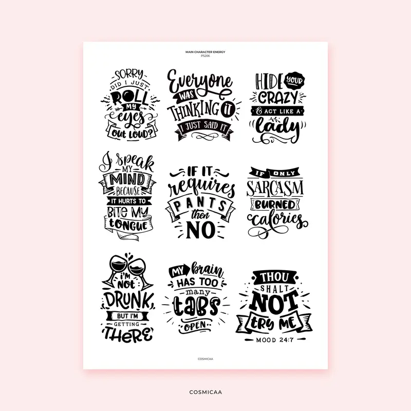 Main Character Energy - Stickers