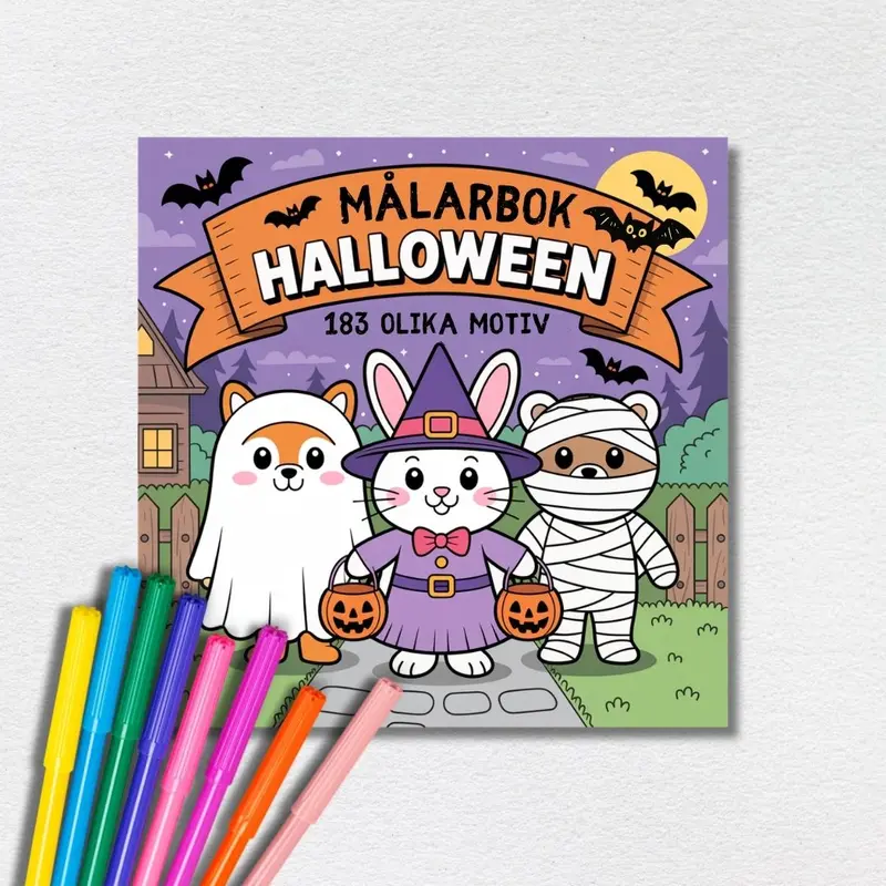Målarbok, halloween - Arbetsblad
