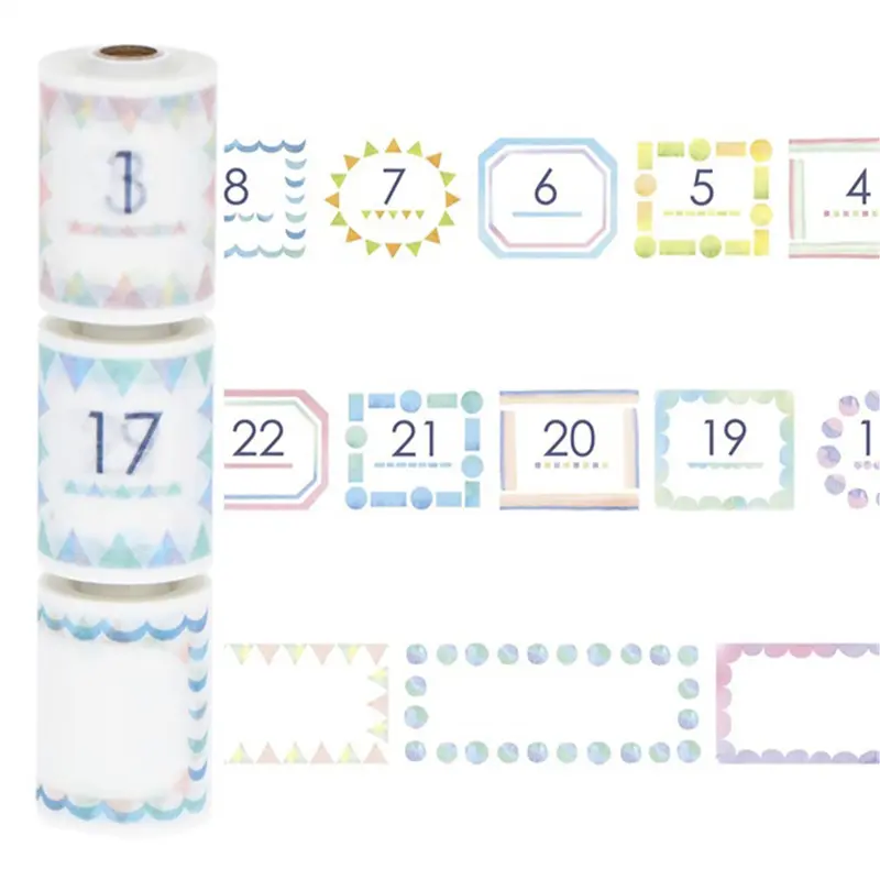 MARK'S Masté Writable Washi Tape 3-pc Set - Dates & Colorful Blocks
