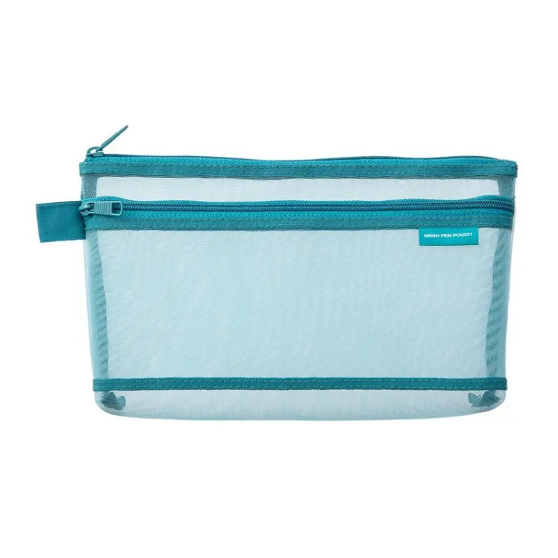 Mesh Pen Pouch - Blue