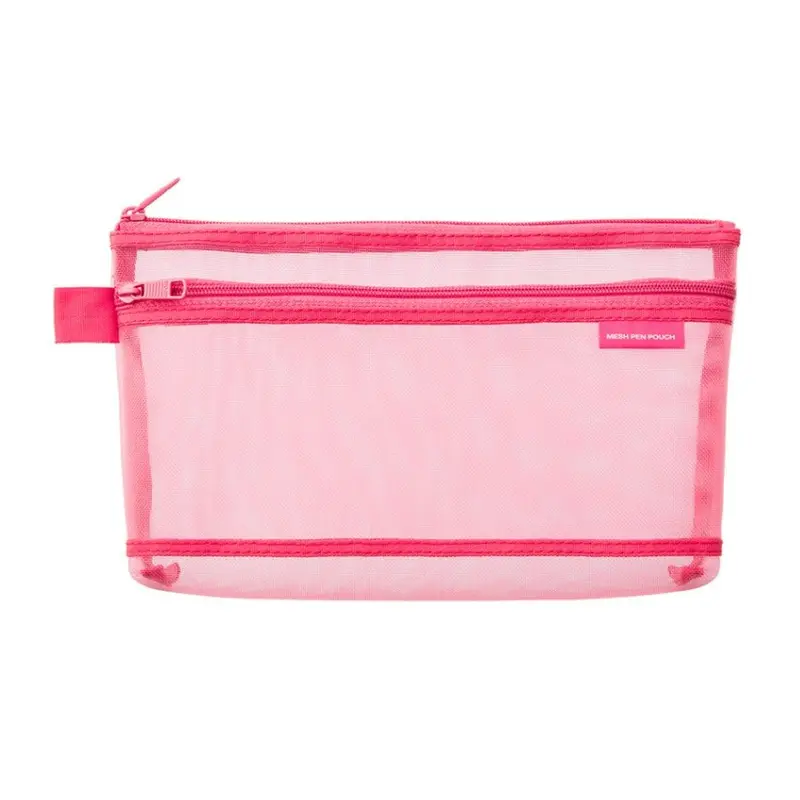 Mesh Pen Pouch - Pink