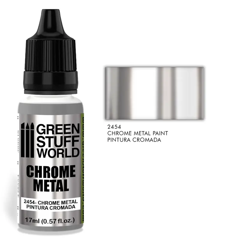 Metallic chrome paint – 17ml – 6 varianter
