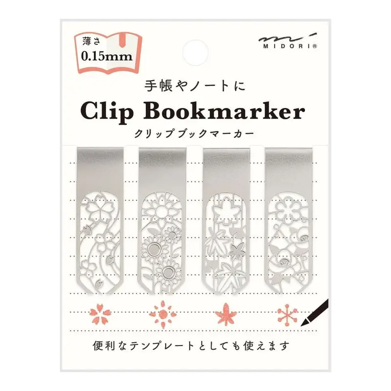 Midori Clip Bookmarker - Flower
