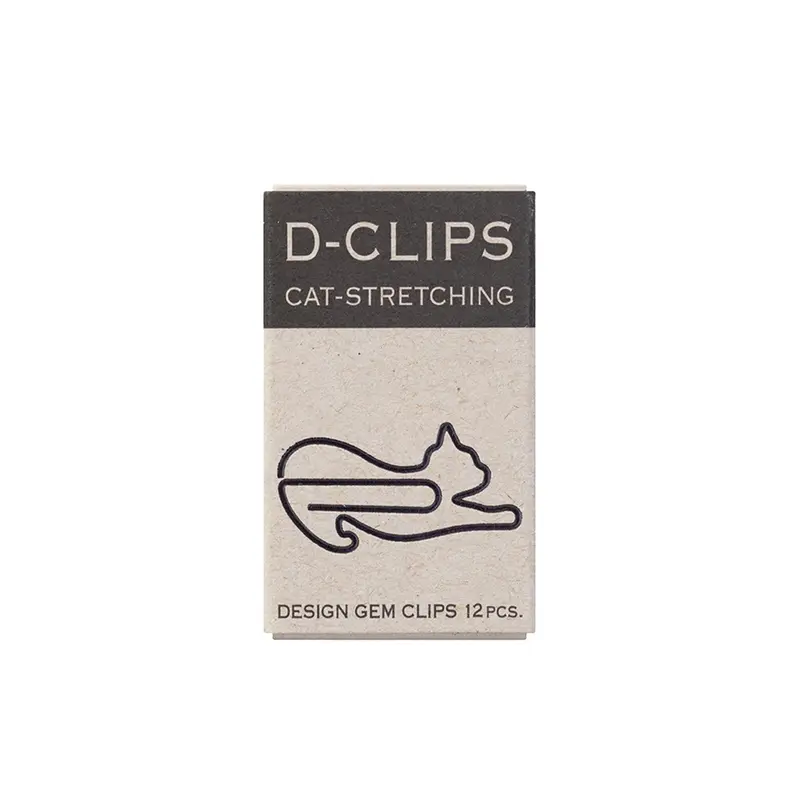 Midori D-clips Mini Box - Stretching Cat