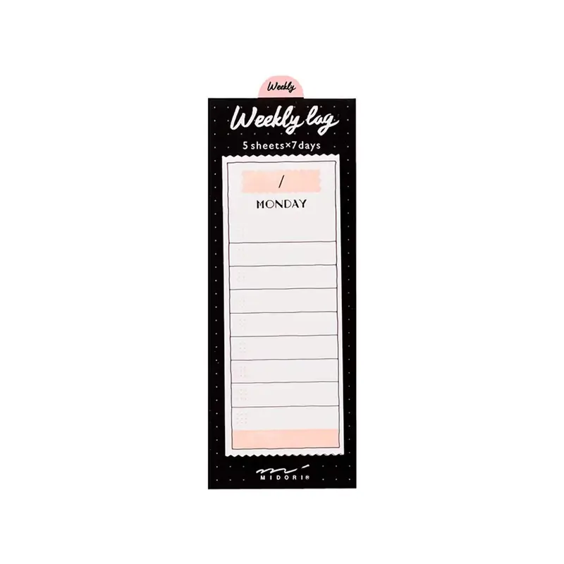 Midori Journal Sticky Notes - Weekly Log