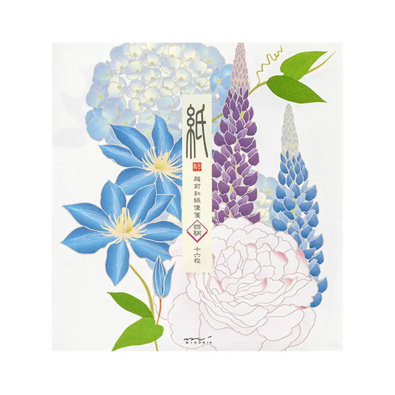 Midori Kami Series Letter Pad - Summer Flowers S5 | 4 Designs