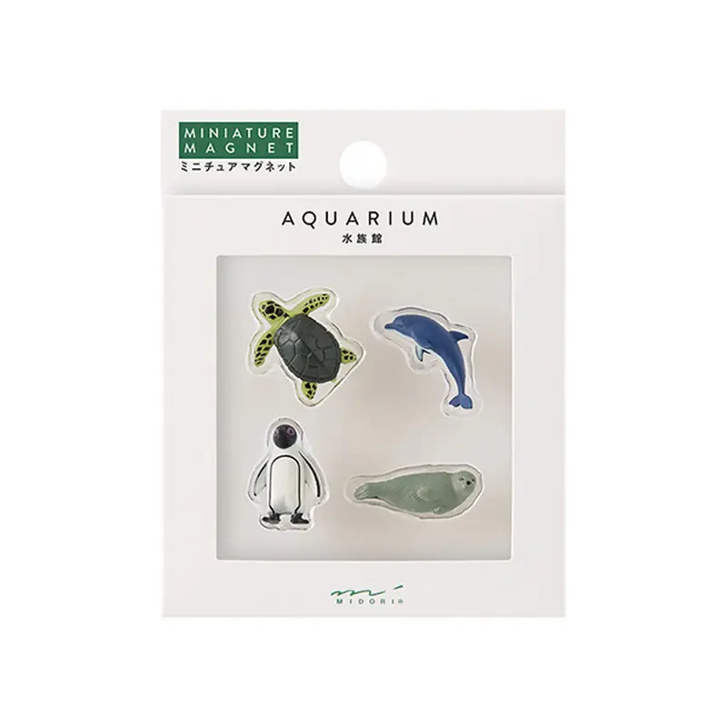 Midori Miniature Magnets 4-pc Set Aquarium B