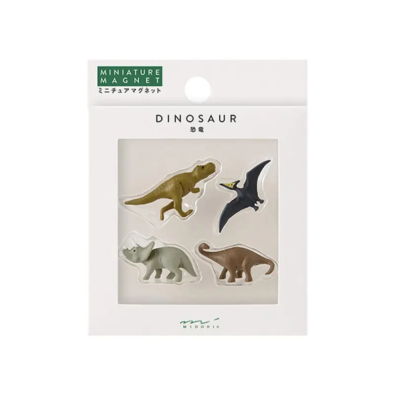 Midori Miniature Magnets 4-pc Set Dinosaur B