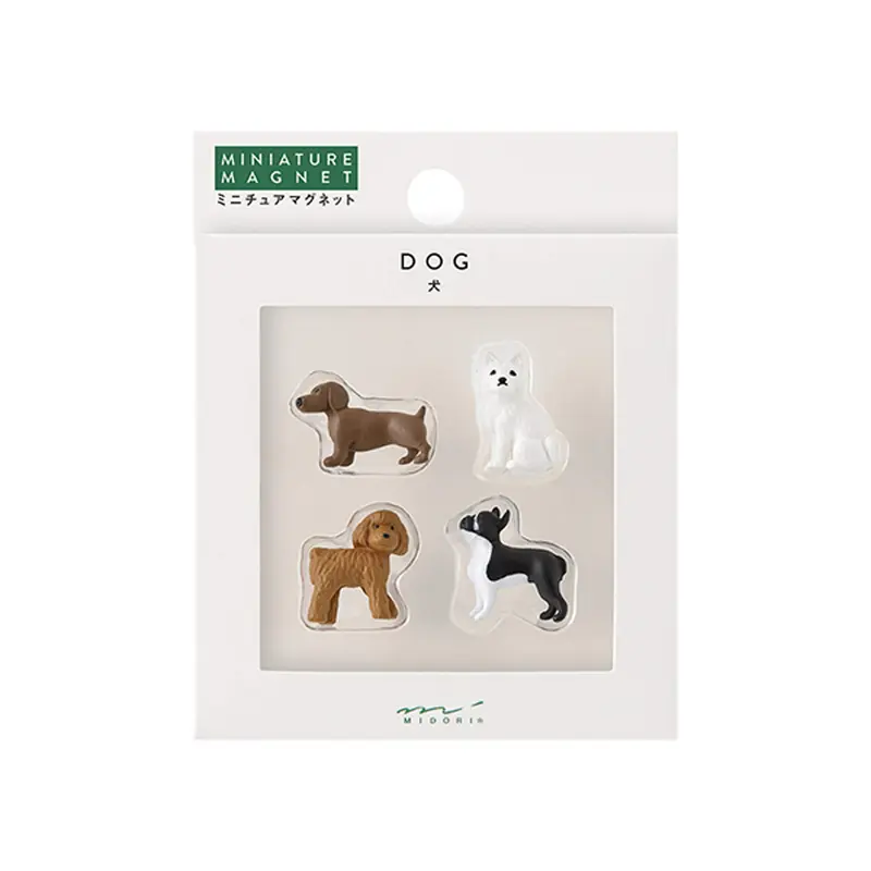 Midori Miniature Magnets 4-pc Set Dog B