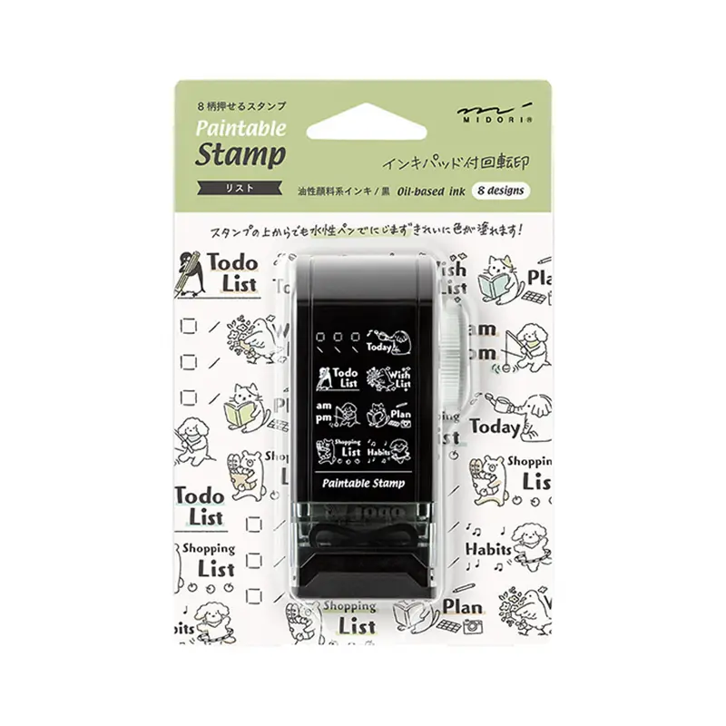 Midori Paintable Rotating Stamp Dial - List