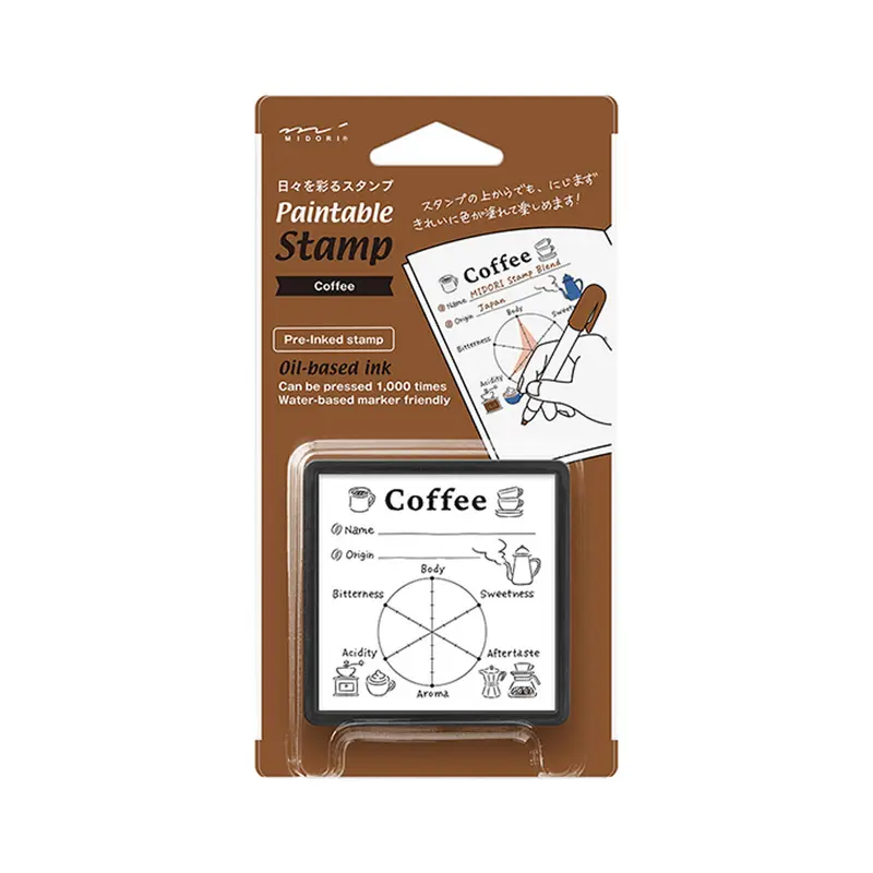 Midori Paintable Stamp Pre-inked - Coffee