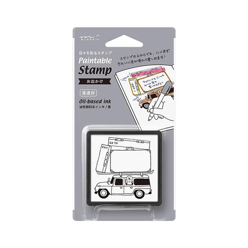 Midori Paintable Stamp Pre-inked - Outing