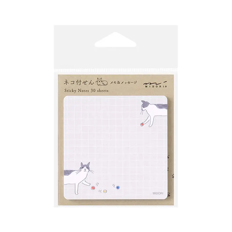 Midori Sticky Notes - Ball and Cat