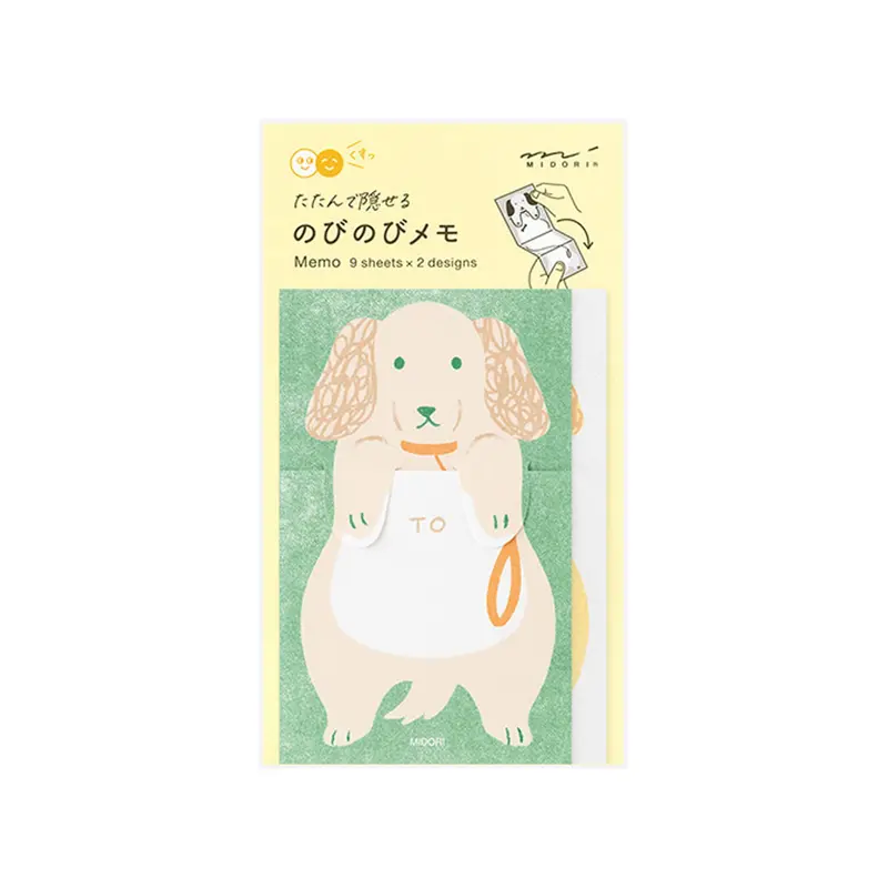 Midori Stretch & Fold Memo Pad Dog