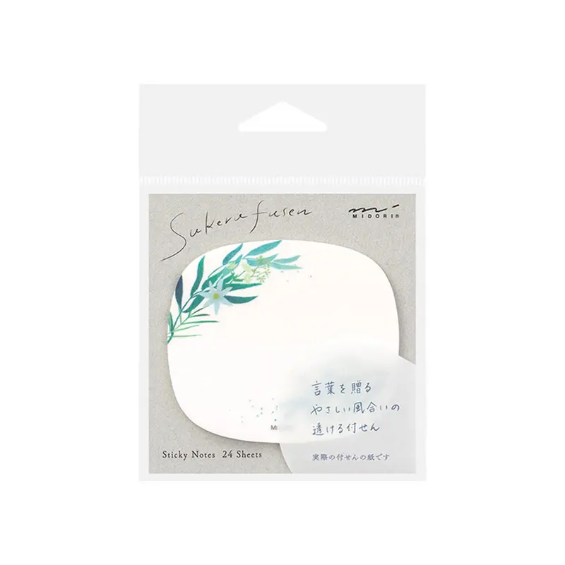 Midori Transparent Sticky Notes - Leaf