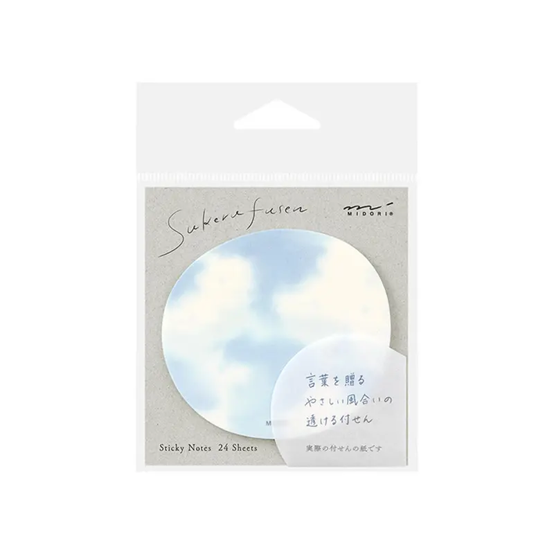 Midori Transparent Sticky Notes - Sky