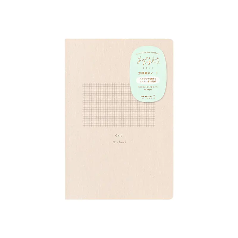 Midori Yuru Log Notebook B6 Grid