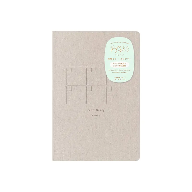 Midori Yuru Log Notebook B6 Monthly Free Diary