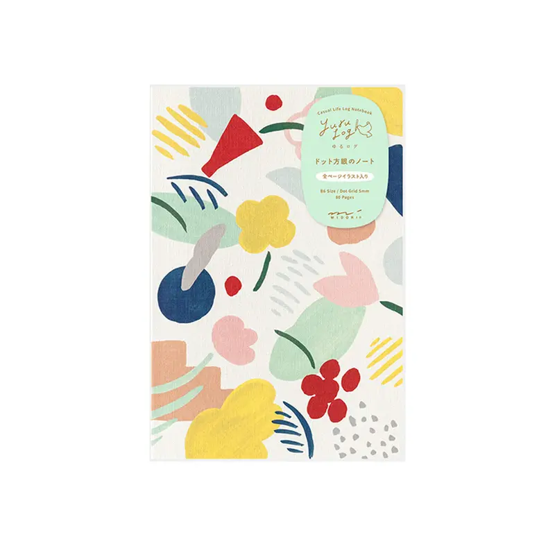 Midori Yuru Log Notebook B6 Motif Textile