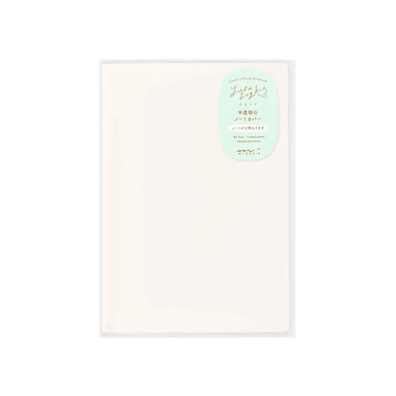 Midori Yuru Log PVC Translucent Notebook Cover B6