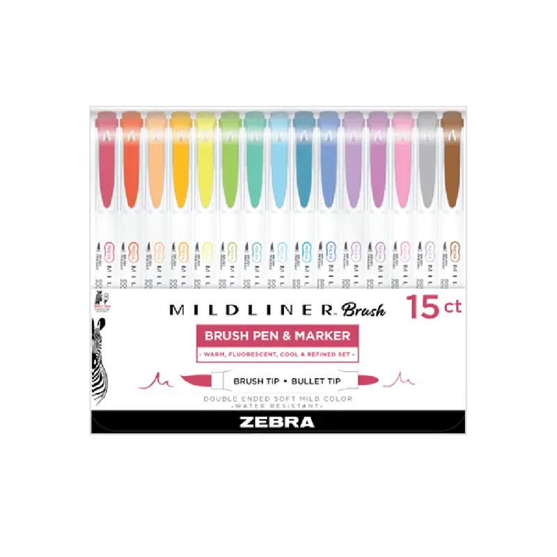 Mildliner Brush pen 15-pack